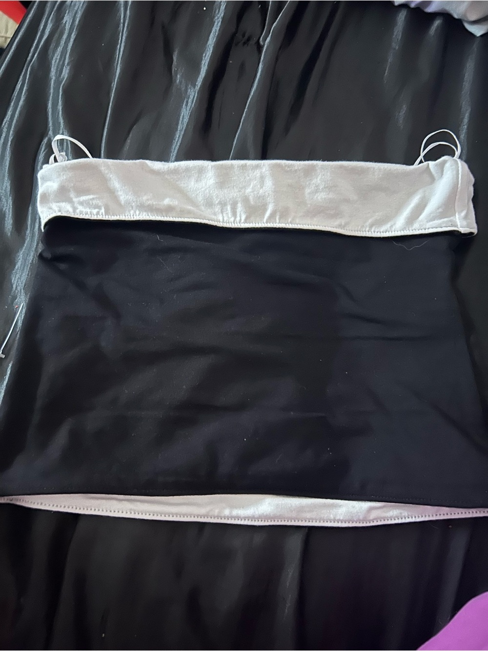 Bozzolo Black Bandeau with White Trim